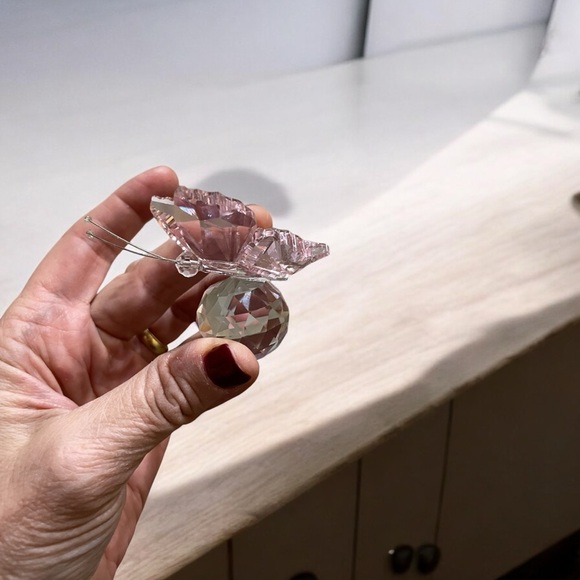 Small Decorative Crystal Butterfly 2" (Pink, Blue, or Clear) tchotchke Trinket - Picture 5 of 5